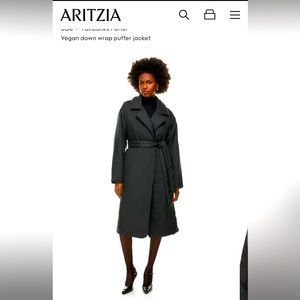 Aritzia Babaton Fairbanks Puffer Coat XL in black